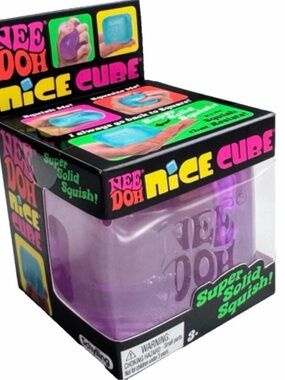 *NEW* NeeDoh Nice Cube Super Solid Squish - purple (1)